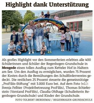 Highlight dank Unterstützung