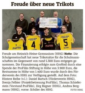 Freude über neue Trikots